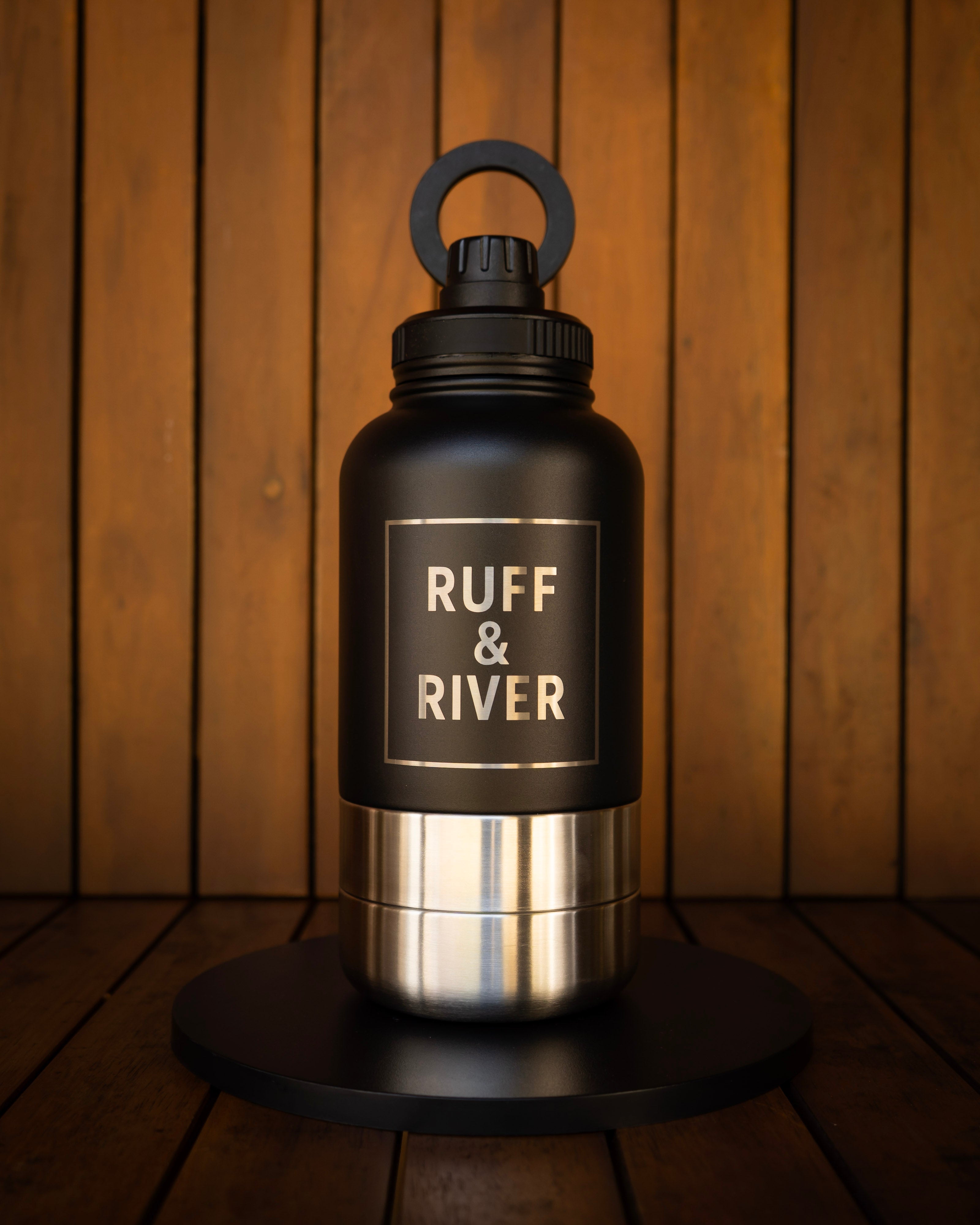 Midnight Luxe™ – Black 4-in-1 Hydration Bottle