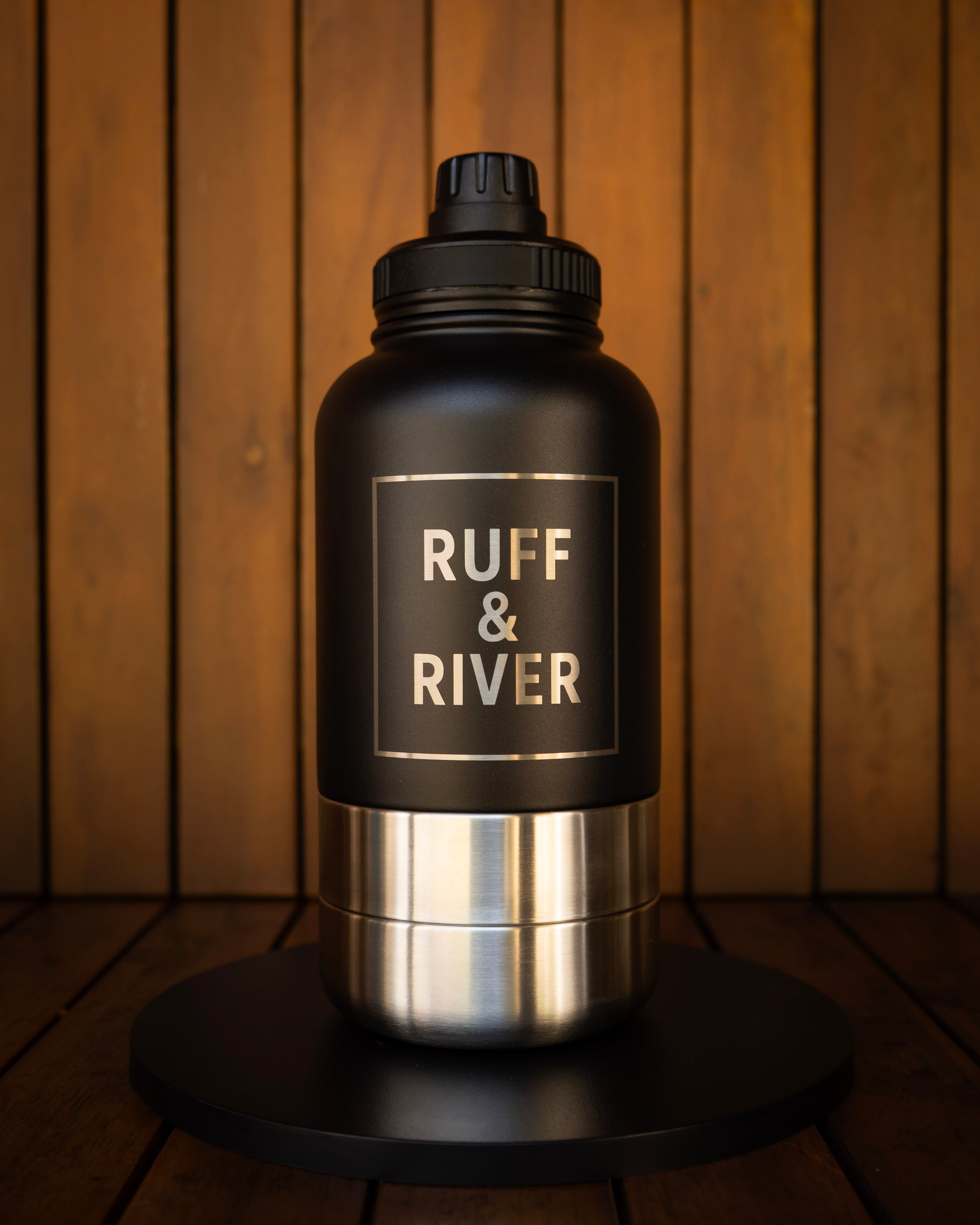 Midnight Luxe™ – Black 4-in-1 Hydration Bottle