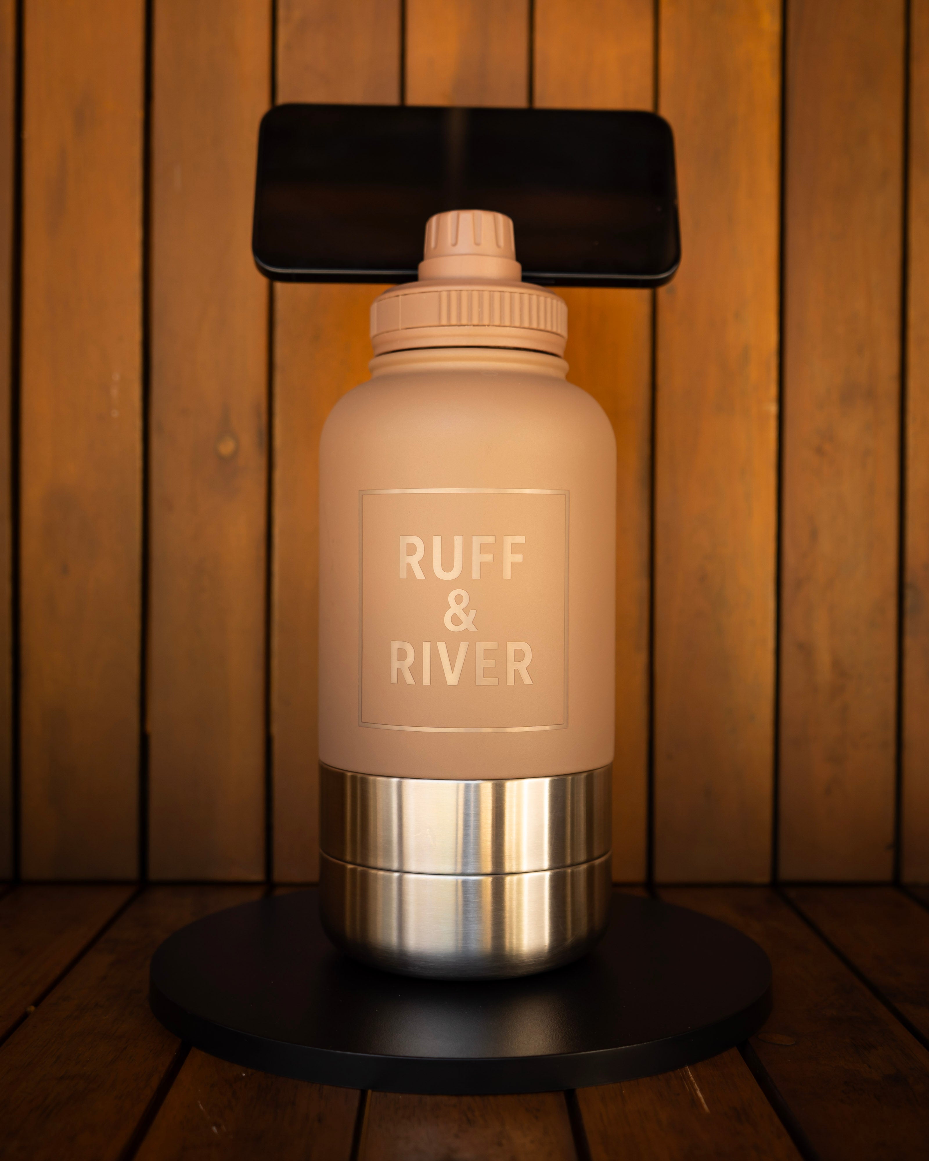 Mocha Trail™ – Pastel Brown 4-in-1 Hydration Bottle