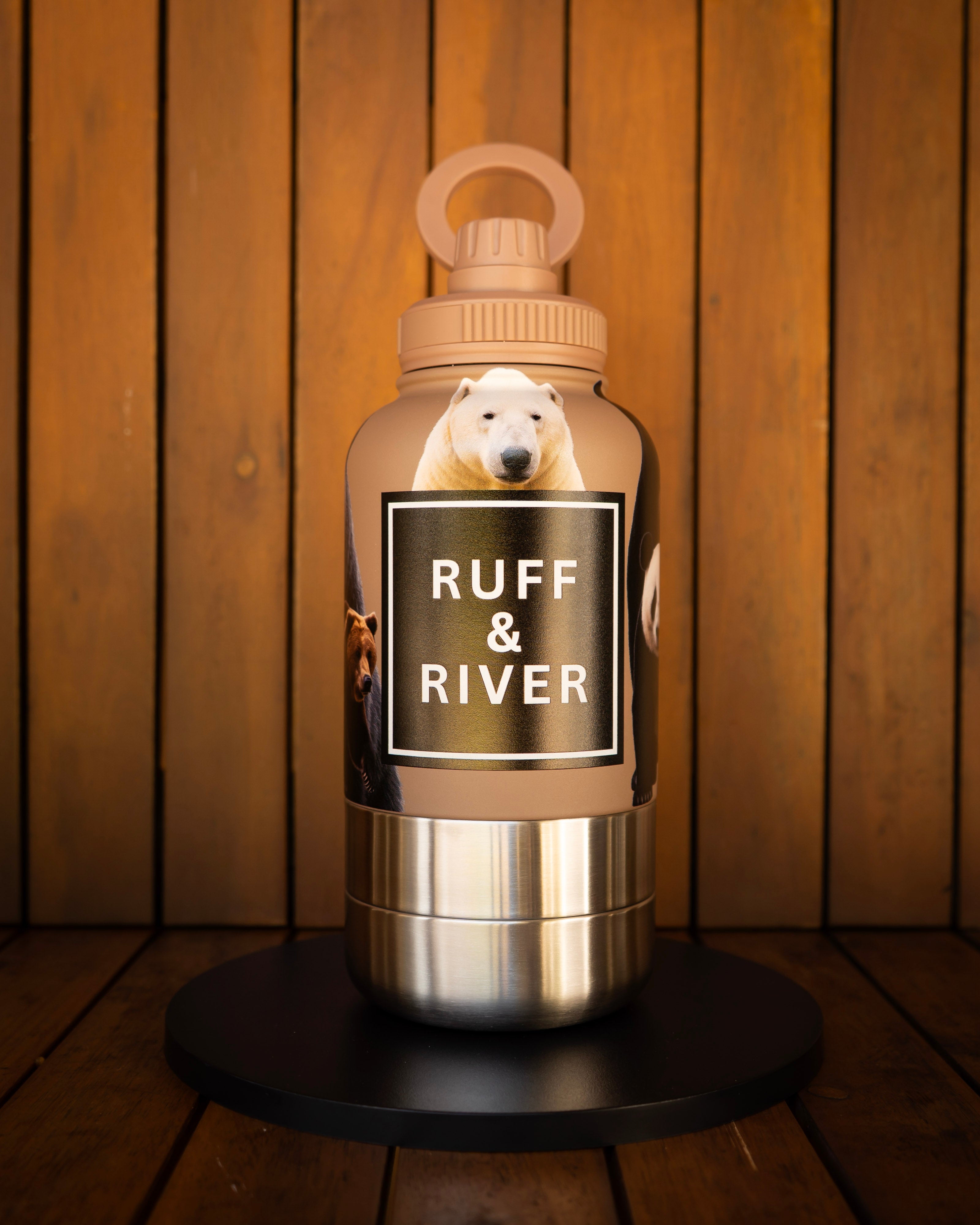 Bear Territory™ – Bear Print 4-in-1 Hydration Bottle (Brown)