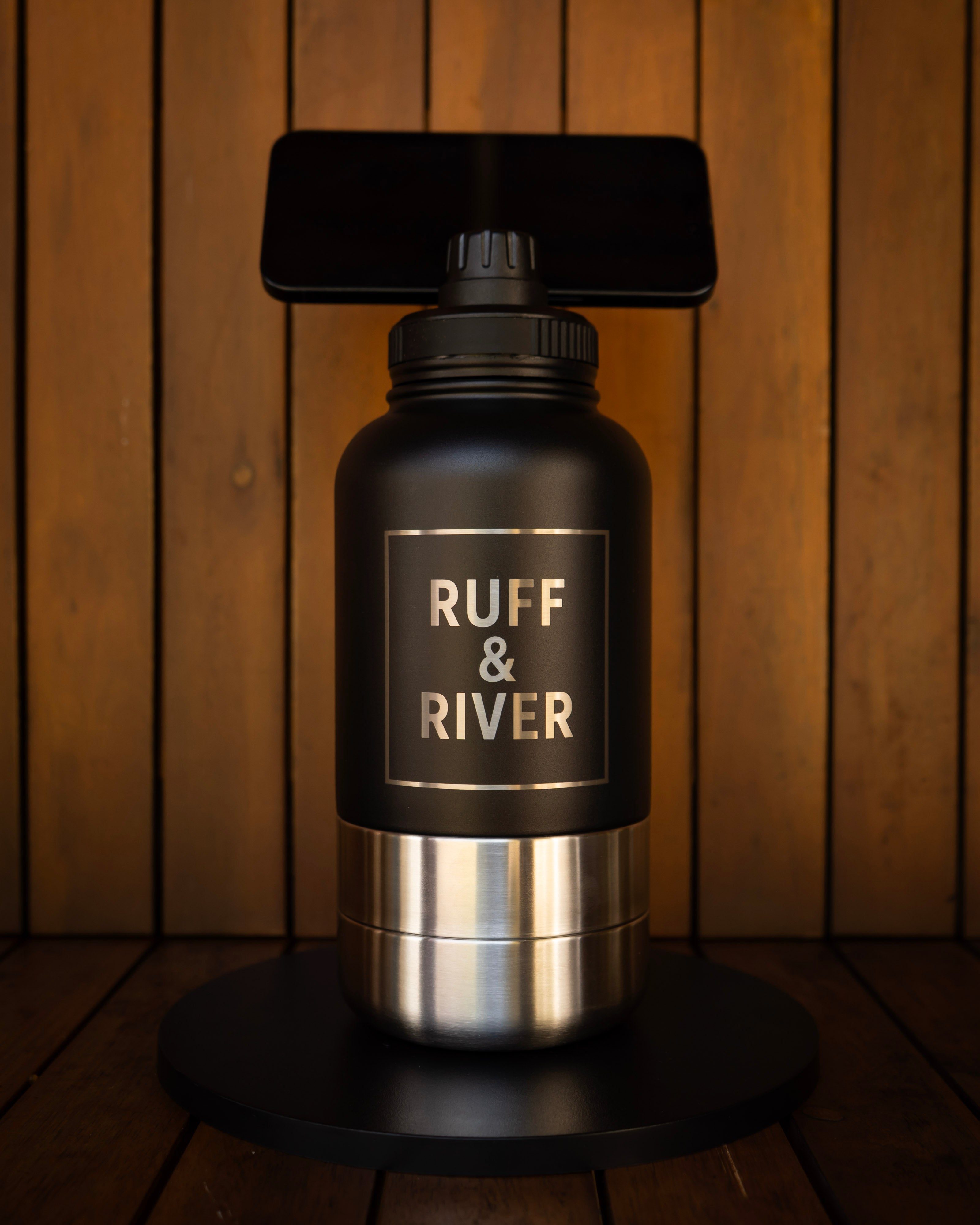 Midnight Luxe™ – Black 4-in-1 Hydration Bottle