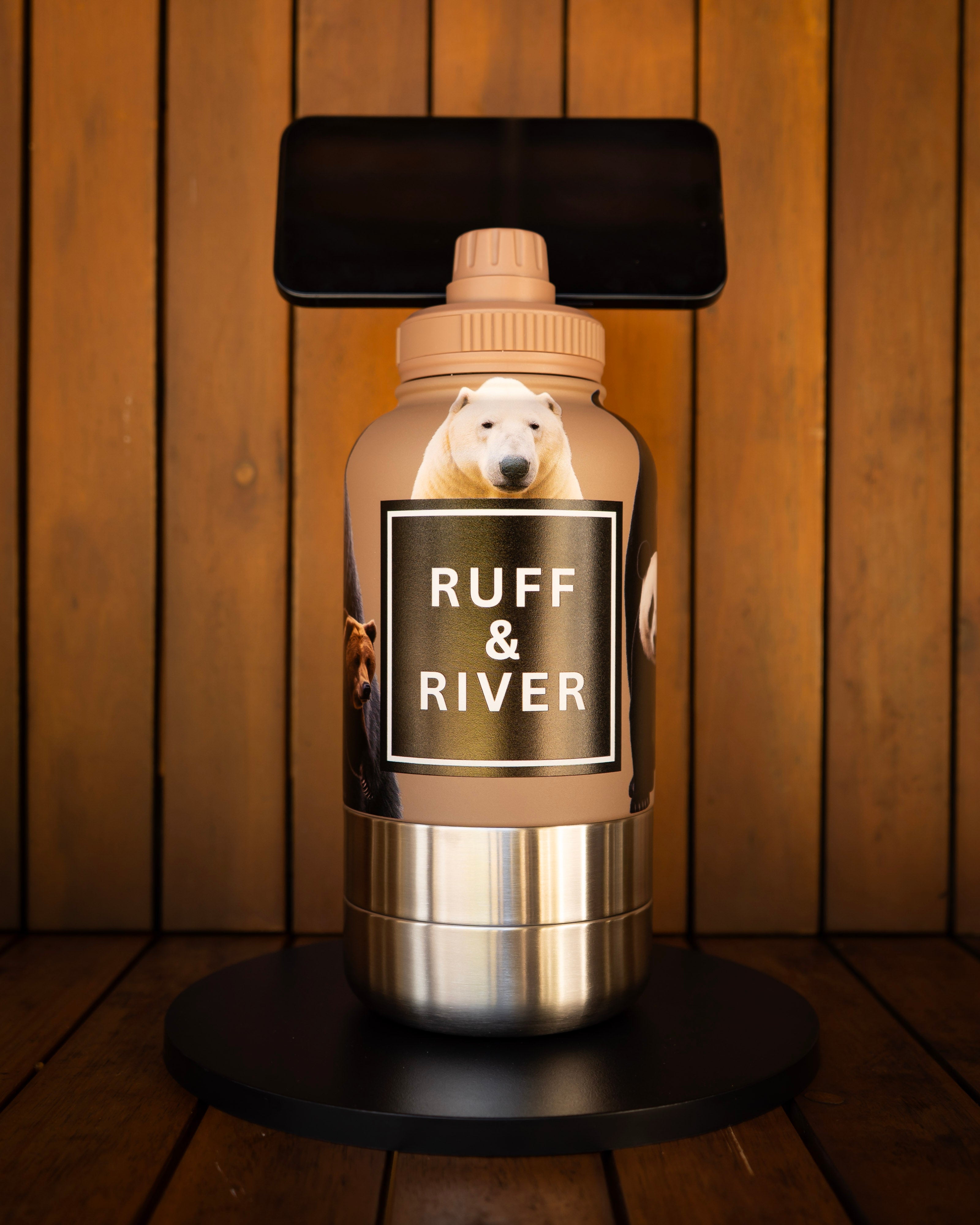 Bear Territory™ – Bear Print 4-in-1 Hydration Bottle (Brown)