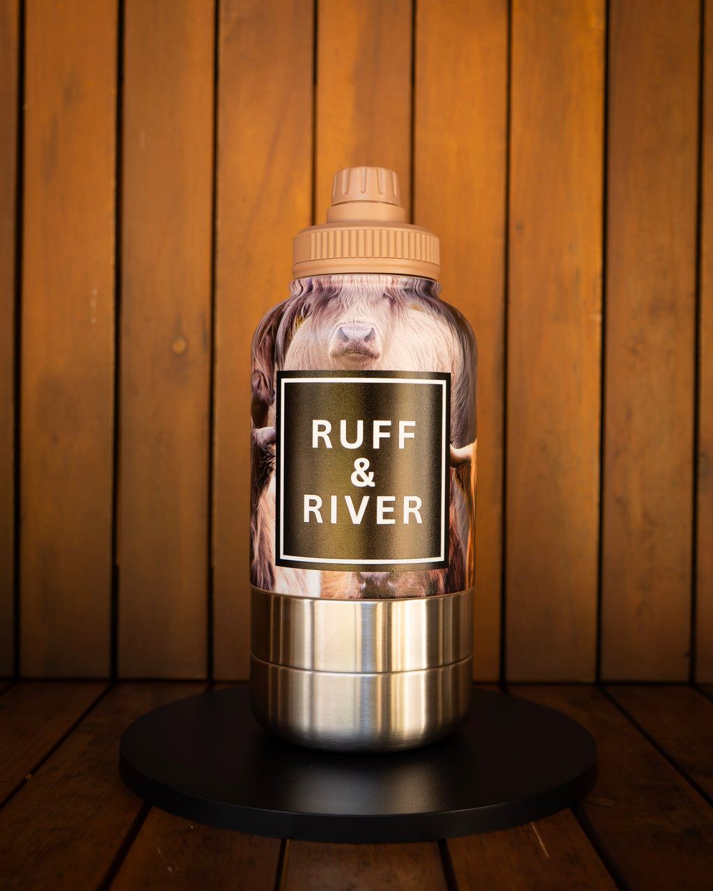 Highland Luxe™ – Highland Cow 4-in-1 Hydration Bottle (Brown)