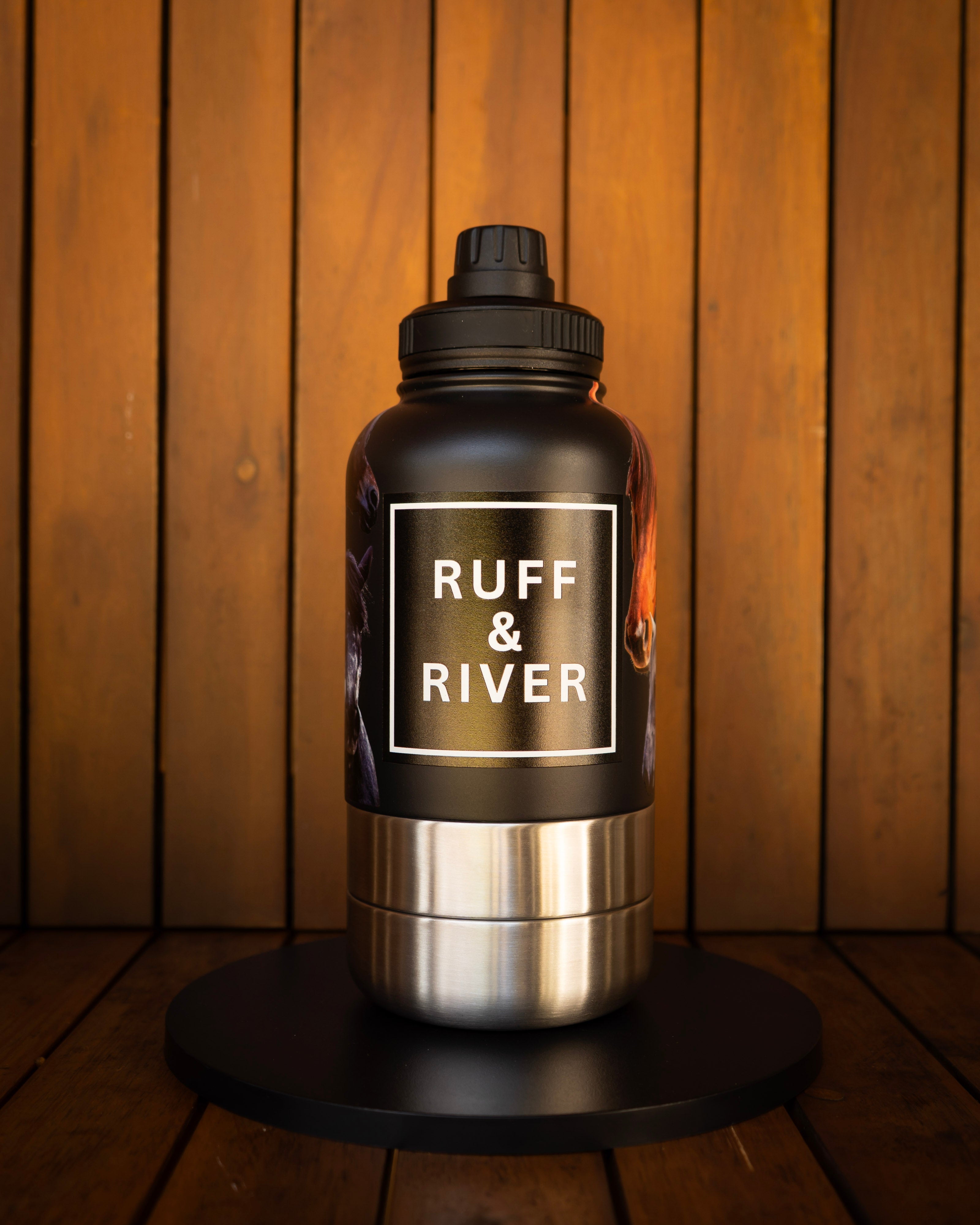 Gallop & Grace™ – Horse Lover 4-in-1 Hydration Bottle (Black)