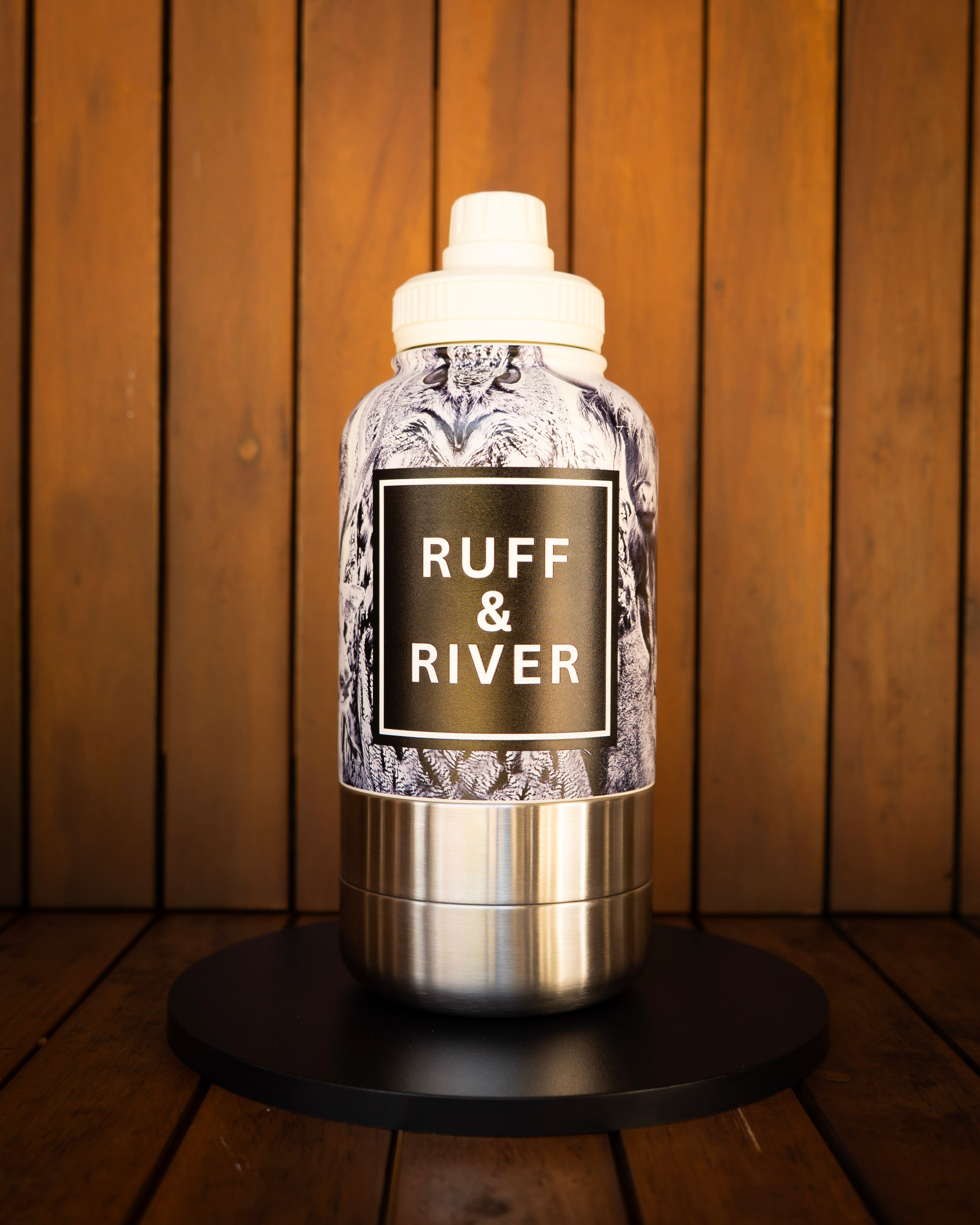 Wildwood Noir™ – Forest Animals 4-in-1 Hydration Bottle (Black & White)