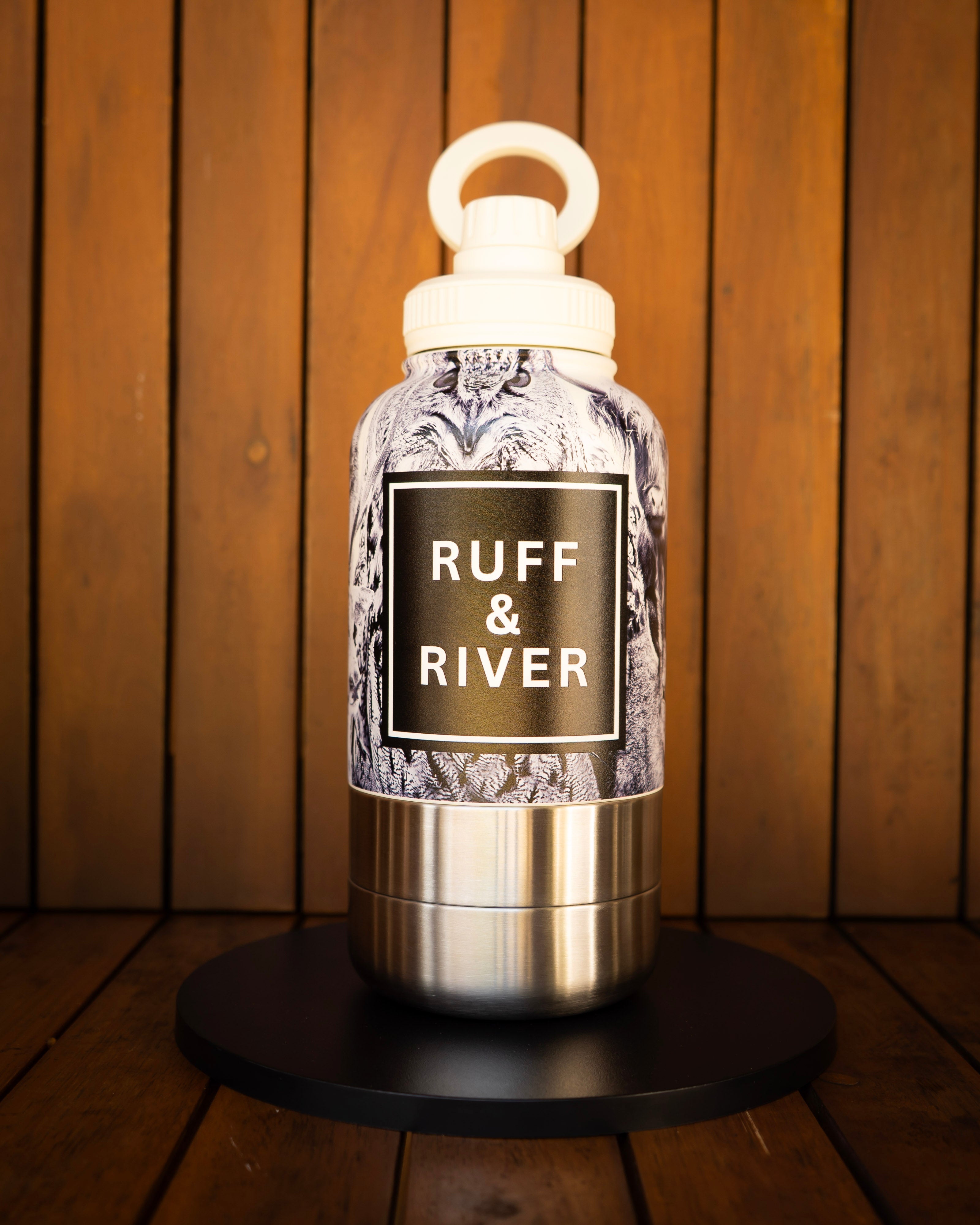 Wildwood Noir™ – Forest Animals 4-in-1 Hydration Bottle (Black & White)