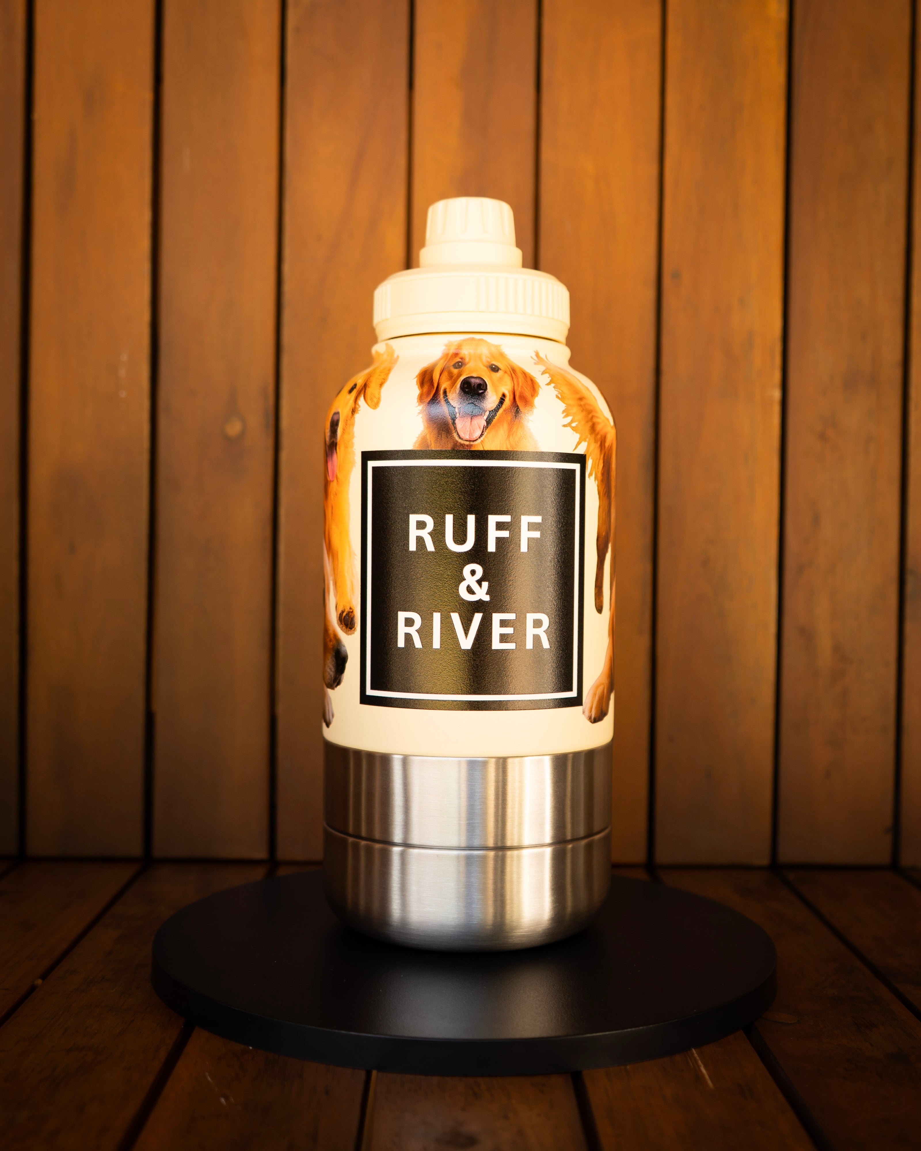 Golden Glow Up™ – Golden Retriever 4-in-1 Hydration Bottle