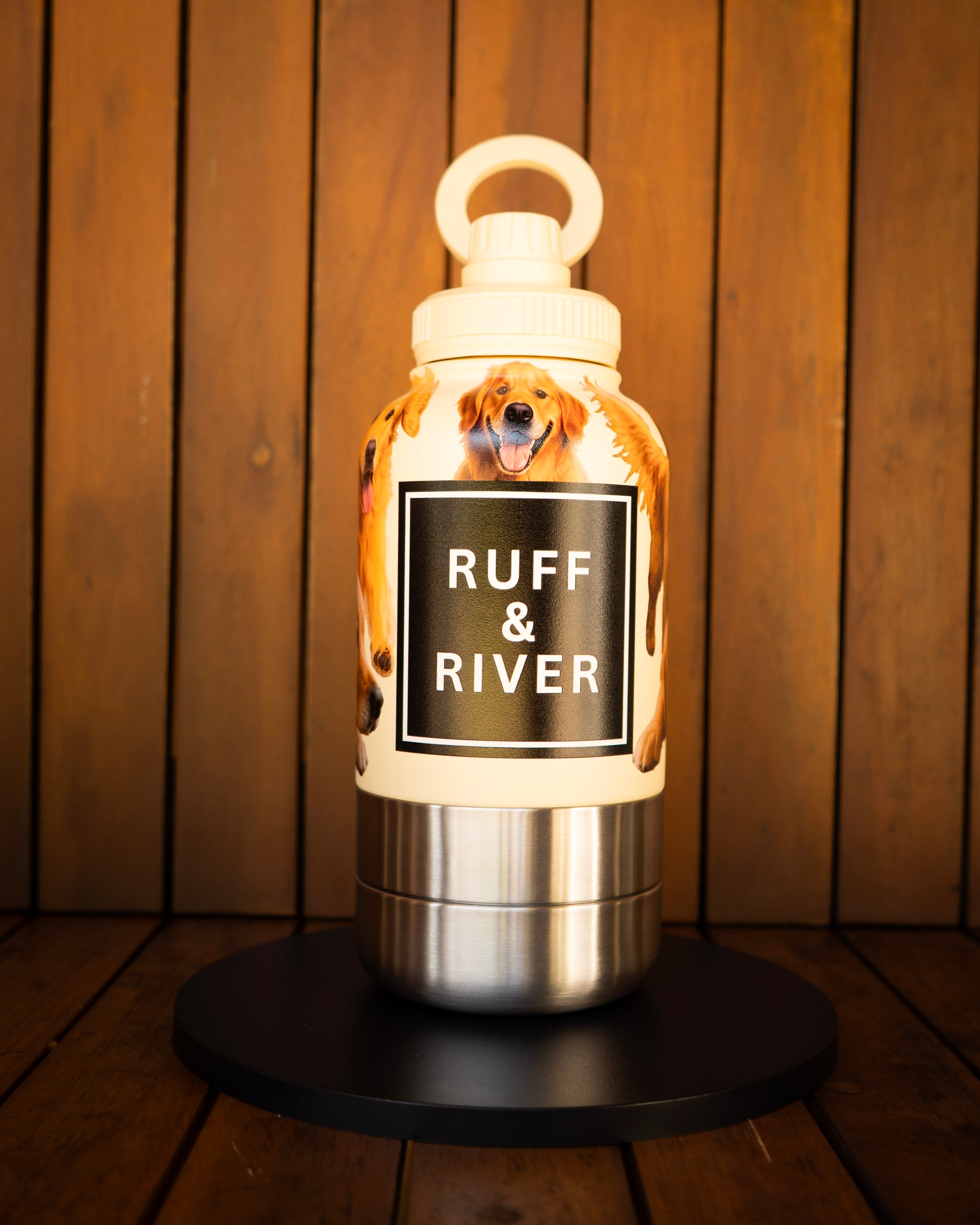 Golden Glow Up™ – Golden Retriever 4-in-1 Hydration Bottle