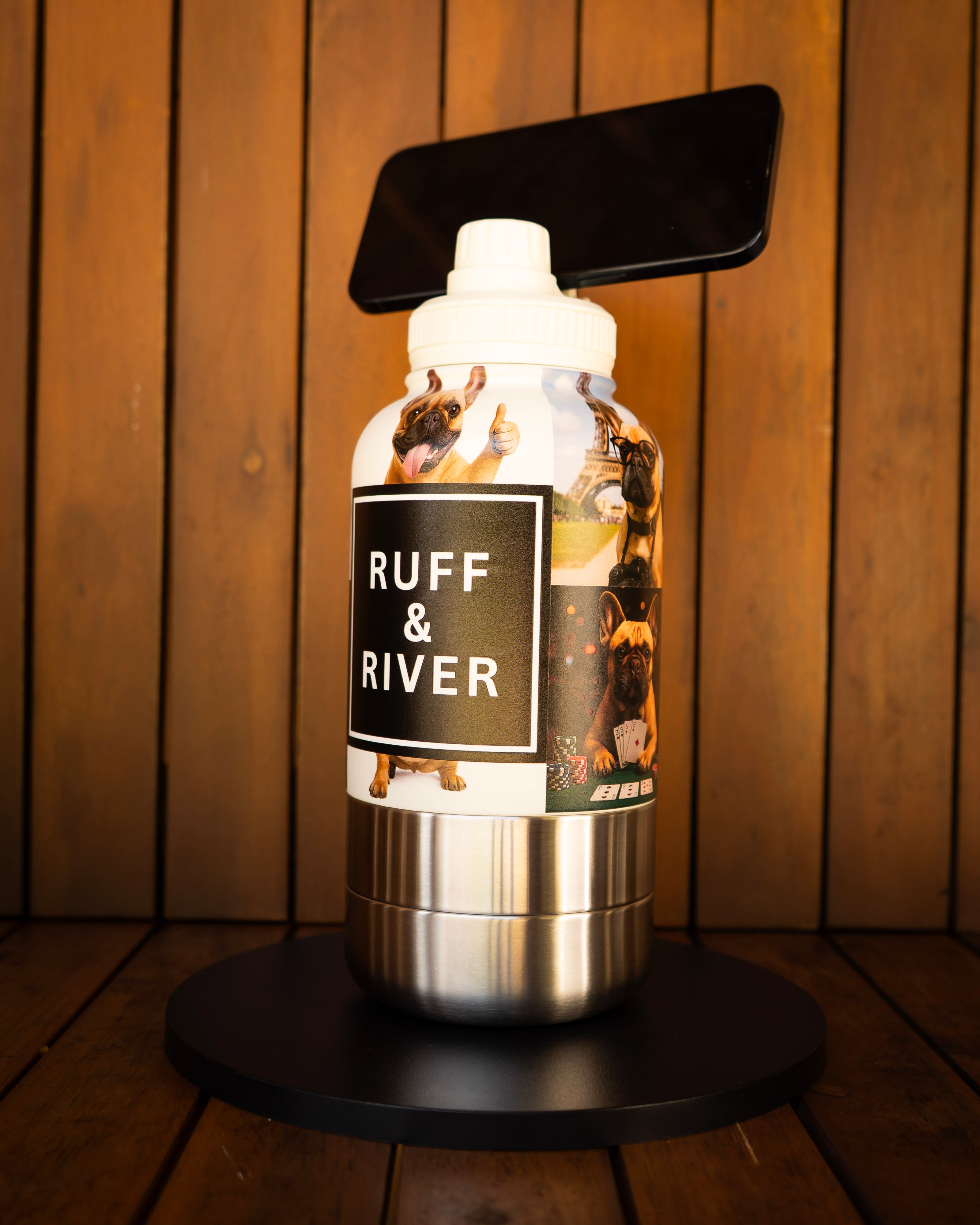 Frenchie & Fabulous™ – French Bulldog 4-in-1 Hydration Bottle