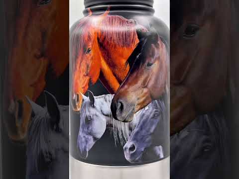 Gallop & Grace™ – Horse Lover 4-in-1 Hydration Bottle (Black)