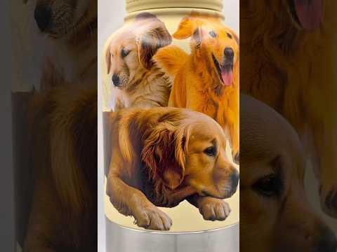 Golden Glow Up™ – Golden Retriever 4-in-1 Hydration Bottle