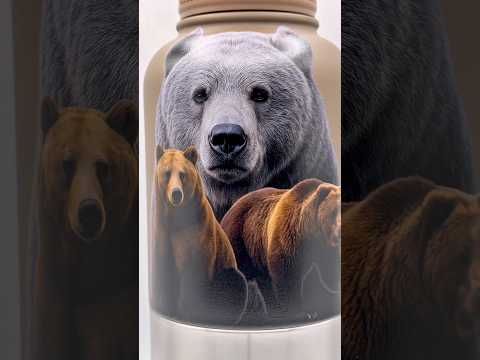 Bear Territory™ – Bear Print 4-in-1 Hydration Bottle (Brown)