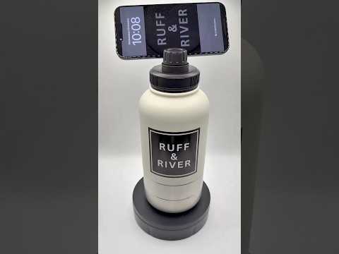 Lux Edition – Black & White 4-in-1 Hydration Bottle (Black Lid)